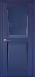 Дверь ПДО107 Перфекто бархат синий стекло Uberture