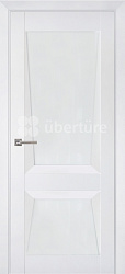 Дверь ПДО101 Перфекто бархат белый стекло Uberture