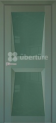Дверь ПДО103 Перфекто бархат зелёный стекло Uberture