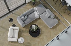 SPC-ламинат замковая Дуб Карельский Английская елка QUARTZ PARQUET 33-419