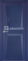 Дверь ПДО103 Перфекто бархат синий стекло Uberture