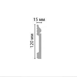 Плинтус окрашенный D004-115 WHITE LINE Decomaster