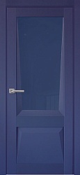 Дверь ПДО106 Перфекто бархат синий стекло Uberture