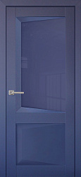Дверь ПДО108 Перфекто бархат синий стекло Uberture