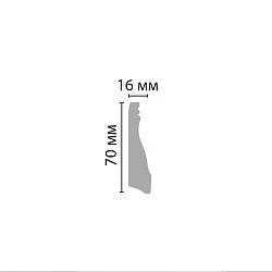 Плинтус окрашенный D193-115 WHITE LINE Decomaster