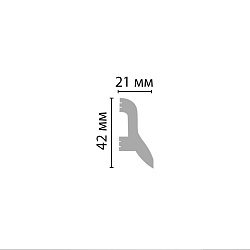 Плинтус окрашенный D230-115 WHITE LINE Decomaster