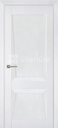 Дверь ПДО101 бархат белый Стекло белое Soft-Touch Perfecto Uberture