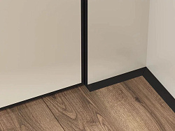 Микроплинтус алюминий Черный муар Micro 15 classic Laconistiq