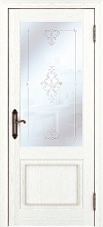 Дверь 40010 Палермо дуб жемчужный стекло Uberture