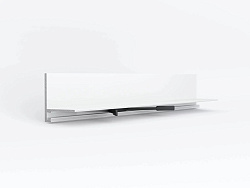Микроплинтус алюминий Белый муар Micro-L 25.8 Laconistiq