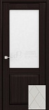 Дверь 108 Вг стекло Ромб белое венге Дверная Линия