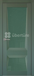 Дверь ПДО101 Перфекто бархат зелёный стекло Uberture