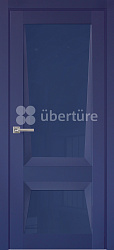 Дверь ПДО101 Перфекто бархат синий стекло Uberture