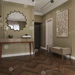 SPC-ламинат замковая Дуб Мокка Chevron ALPINE FLOOR ЕСО 18-12