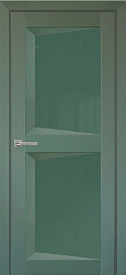 Дверь ПДО104 Перфекто бархат зелёный стекло Uberture