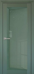 Дверь ПДО105 Перфекто бархат зелёный стекло Uberture