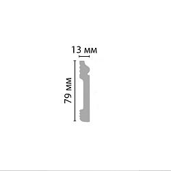 Плинтус окрашенный D005-115 WHITE LINE Decomaster