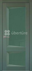 Дверь ПДО102 Перфекто бархат зелёный стекло Uberture
