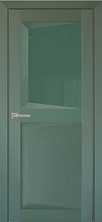 Дверь ПДО109 Перфекто бархат зелёный стекло Uberture
