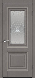 Дверь 7 ясень грей Стекло матовое Soft-Touch Alto Vell Doris