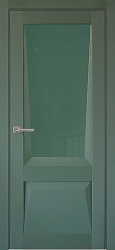 Дверь ПДО106 Перфекто бархат зелёный стекло Uberture