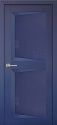 Дверь ПДО104 Перфекто бархат синий стекло Uberture