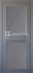 Дверь ПДО103 бархат серый Стекло серое Soft-Touch Perfecto Uberture