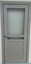 Дверь Бостон 3 Аркада бетон серый стекло Аркада