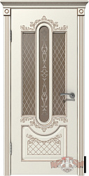 Дверь Александрия Зимняя коллекция Люкс эмаль слоновая кость стекло ВФД