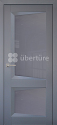 Дверь ПДО102 Перфекто бархат серый стекло Uberture